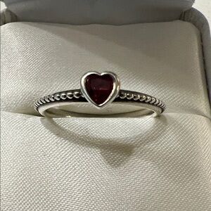 Pandora One Love ring, red stone, size 56